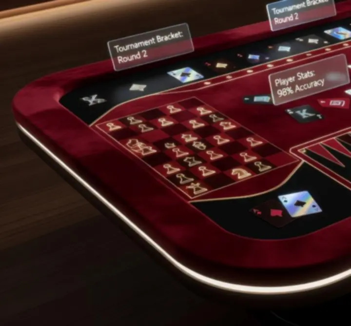 Digitális poker és társasjáték versenyasztal prémium velvet dizájnnal