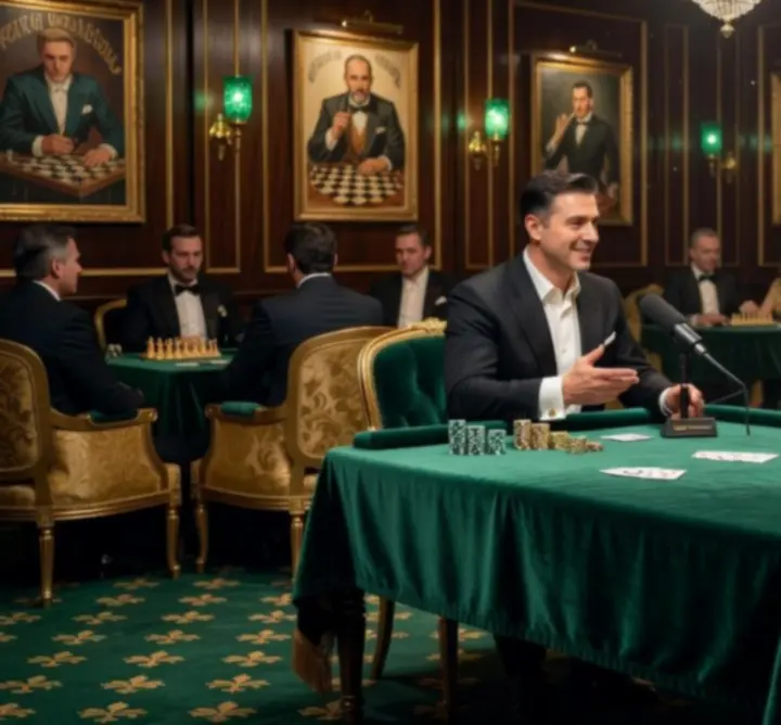Magyar játékosok és szervezők interjú közben a digitális játéklounge hangulatában