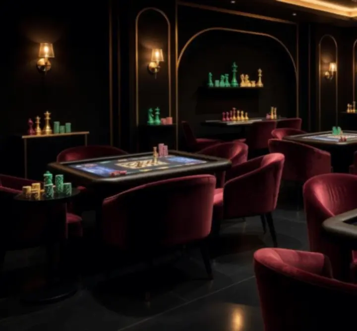 Velvet stílusú Offline verseny lounge digitális asztalokkal
